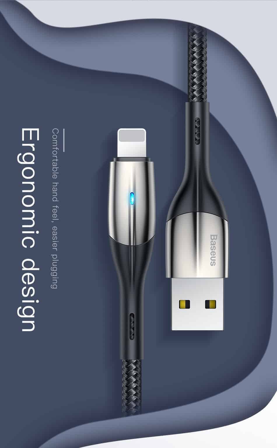 Cáp sạc Baseus dài 2m hỗ trợ sạc nhanh, đèn báo tín hiệu cho iPhone 5/6/7/8/X/Xs 1.5A Cáp sạc Baseus dài 2m hỗ trợ sạc nhanh, đèn báo tín hiệu cho iPhone 5/6/7/8/X/Xs 1.5A