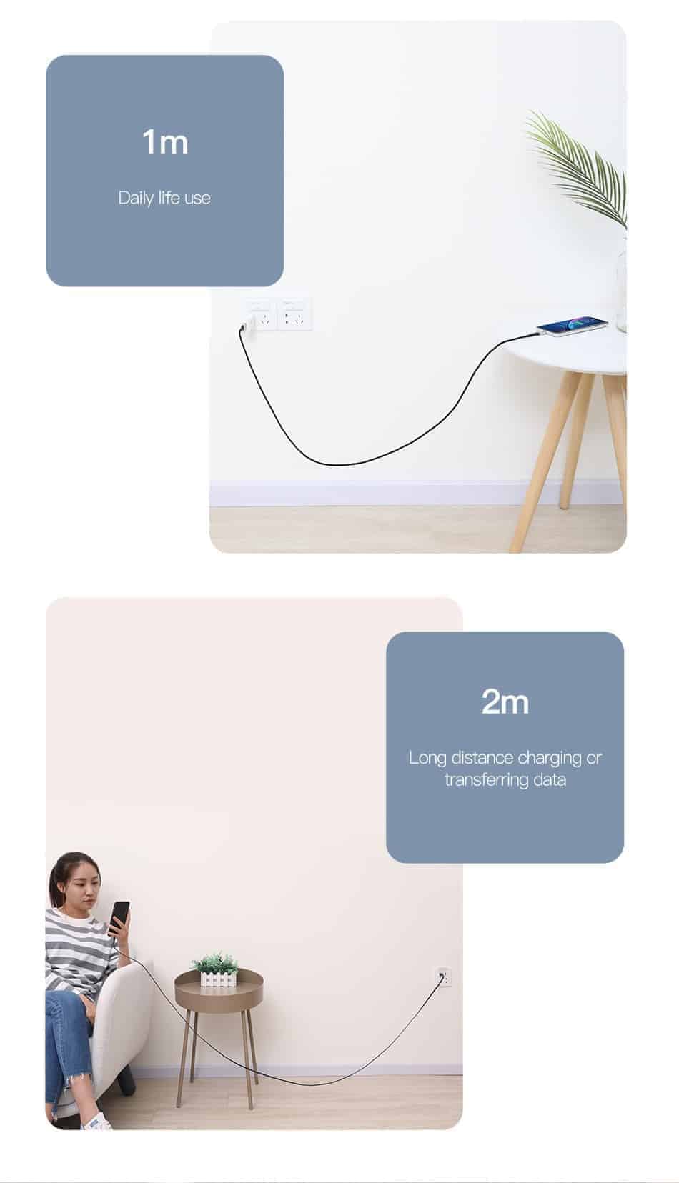 Cáp sạc Baseus dài 2m hỗ trợ sạc nhanh, đèn báo tín hiệu cho iPhone 5/6/7/8/X/Xs 1.5A Cáp sạc Baseus dài 2m hỗ trợ sạc nhanh, đèn báo tín hiệu cho iPhone 5/6/7/8/X/Xs 1.5A