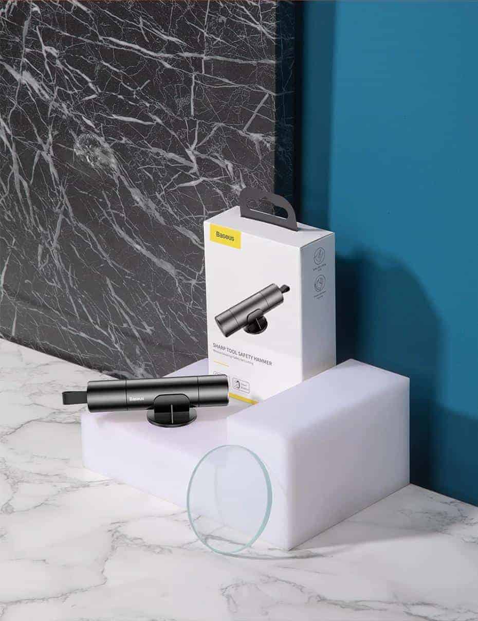 Dụng cụ cắt dây an toàn và phá kính khẩn cấp thương hiệu Baseus 2 in 1 cho xe ô tô Dụng cụ cắt dây an toàn và phá kính khẩn cấp thương hiệu Baseus 2 in 1 cho xe ô tô