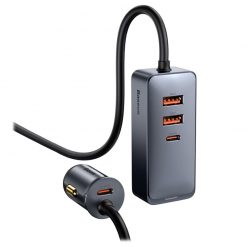 Baseus Share Together Pps Multi Port Fast Car Charger Extension Cord 120w 2xusb 2xusb C 695315620 (2)