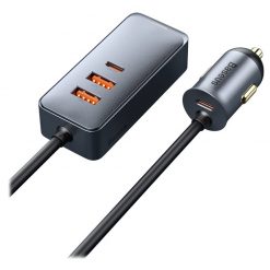 Baseus Share Together Pps Multi Port Fast Car Charger Extension Cord 120w 2xusb 2xusb C 6953156206670