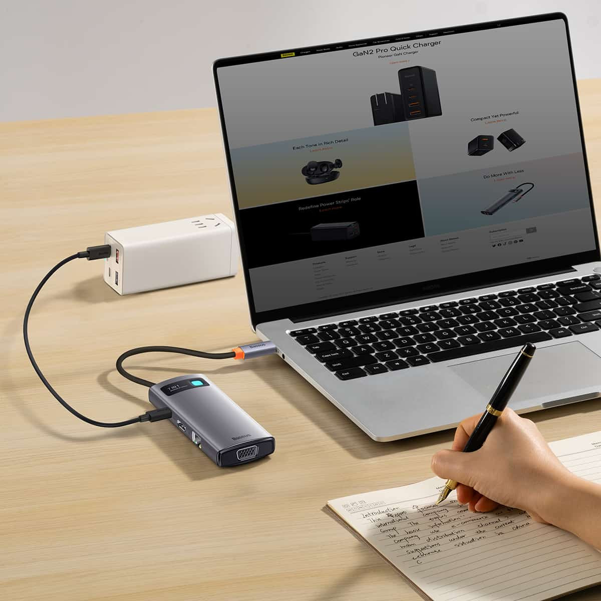 Bộ USB Hub Type C Baseus Starjoy 7-Port in 1 HDMI , USB , VGA , RJ45 cho  laptop, và điện thoại - Smart Ones