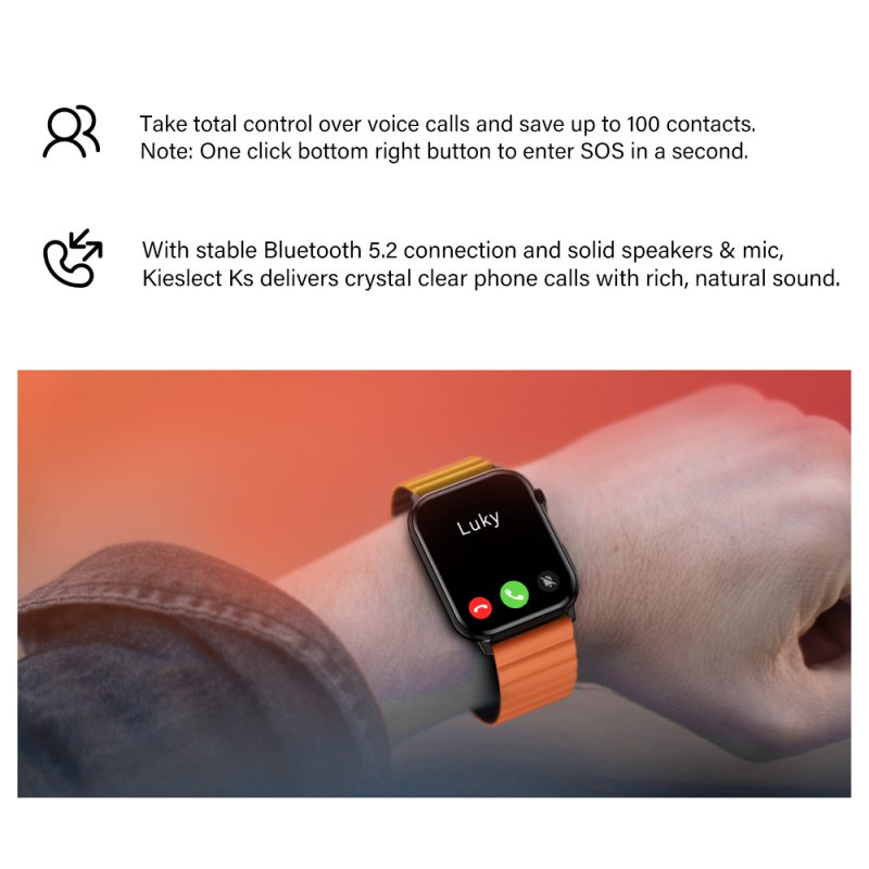 Đồng hồ thông minh Xiaomi Kieslect KS 1.78" Ultra Amoled hỗ trợ nghe gọi, theo dõi sức khỏe và tập luyện thể thao