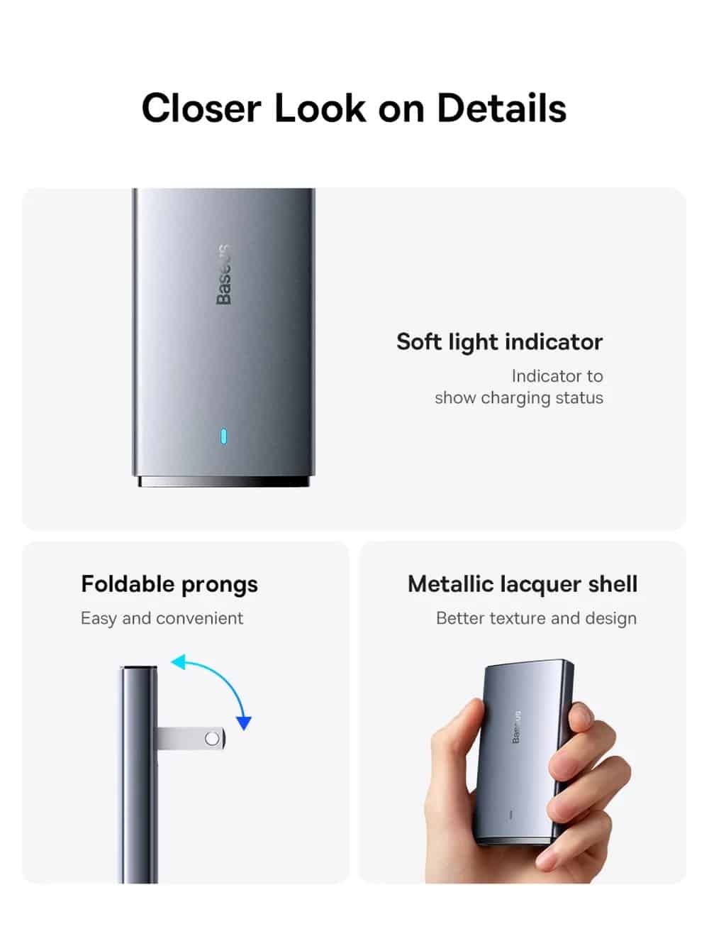 Baseus Gan5 Pro Ultra Slim Fast Charger 65w 15