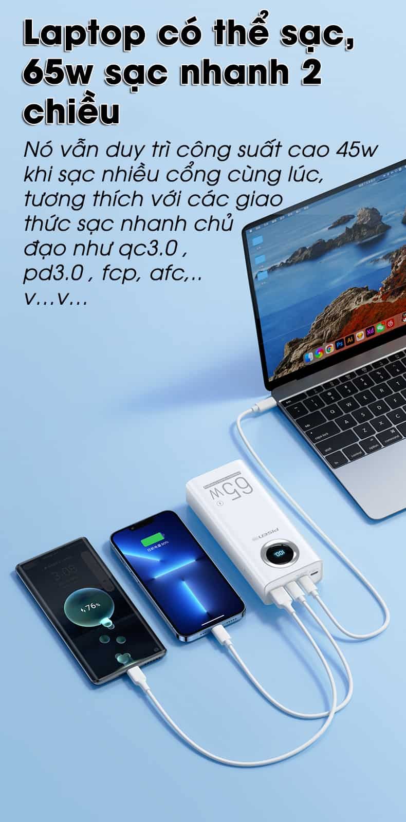 Sạc Dự Phòng Pisen Pro 10