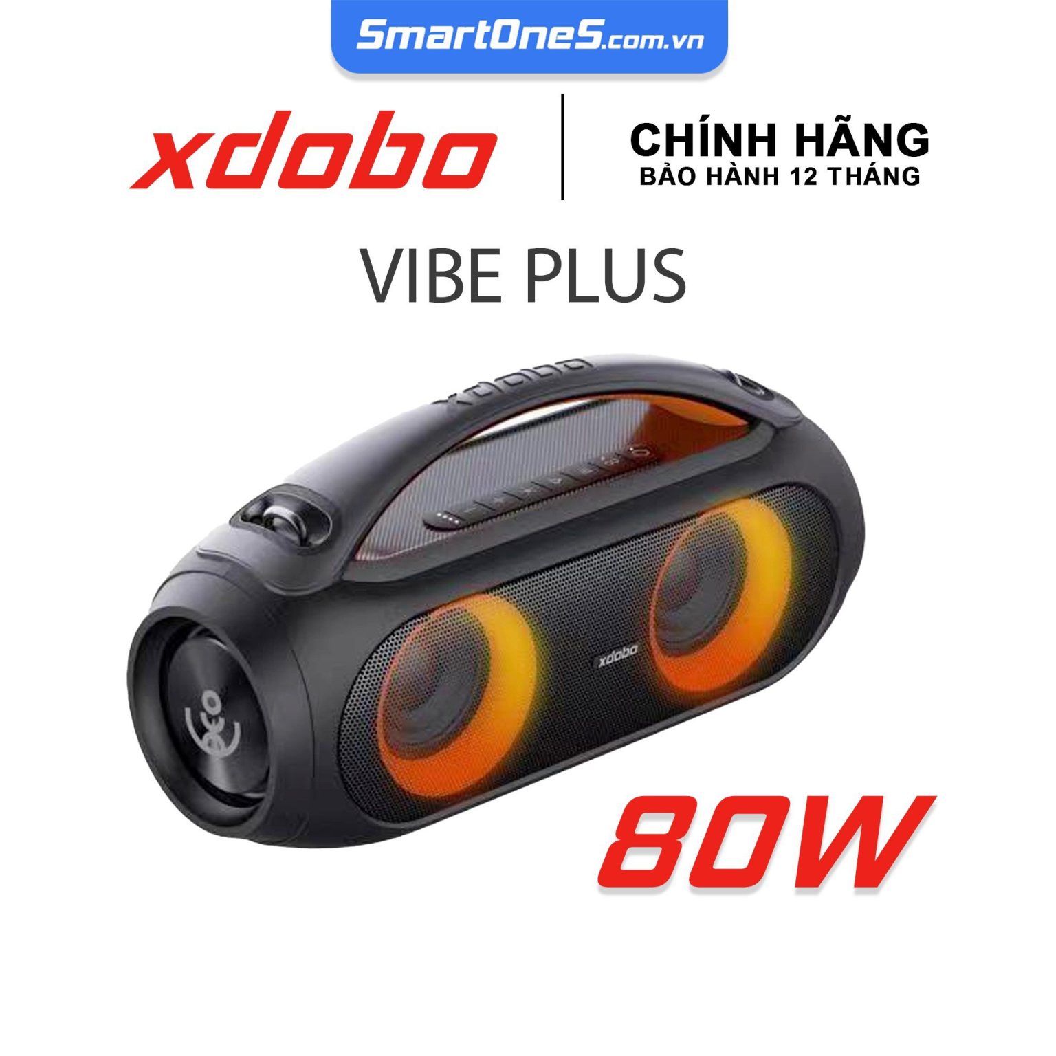 Loa Xdobo Vibe plus siêu trầm 80W chống nước Bluetooth 5.0 - Smart Ones