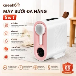 Máy sưởi đa năng 5 in 1 Kireehom Kwarm01 (Sưởi, sấy, hút ẩm, loại bỏ mùi, diệt bọ ve)