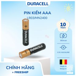 Hộp 10 vỉ ( 20 viên ) Pin kiềm Duracell AAA LR03/MN2400 - Xuất xứ Bỉ