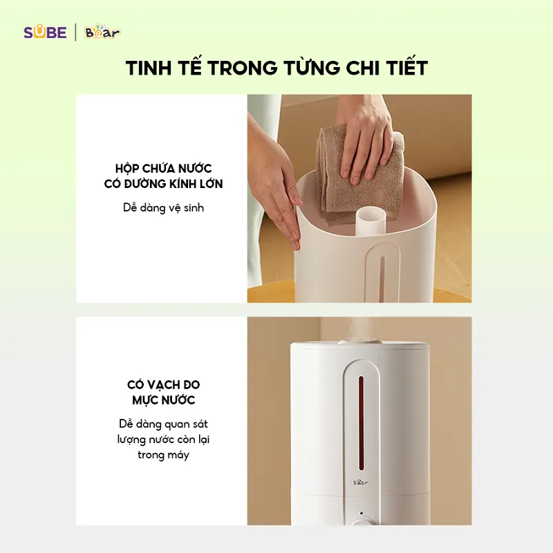 Máy tạo độ ẩm Bear phun sương SB-TA50M 5L - Ảnh 5