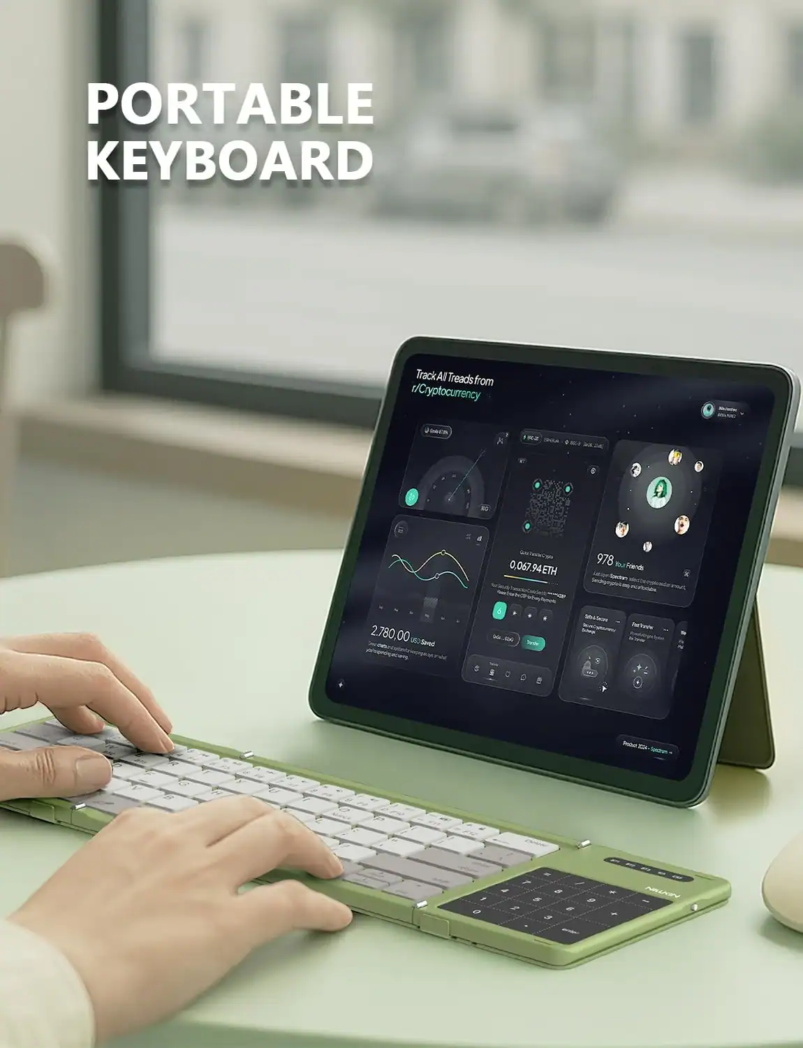 Bàn phím gấp gọn Nillkin Portable Cube Pocket Keyboard 64 phím