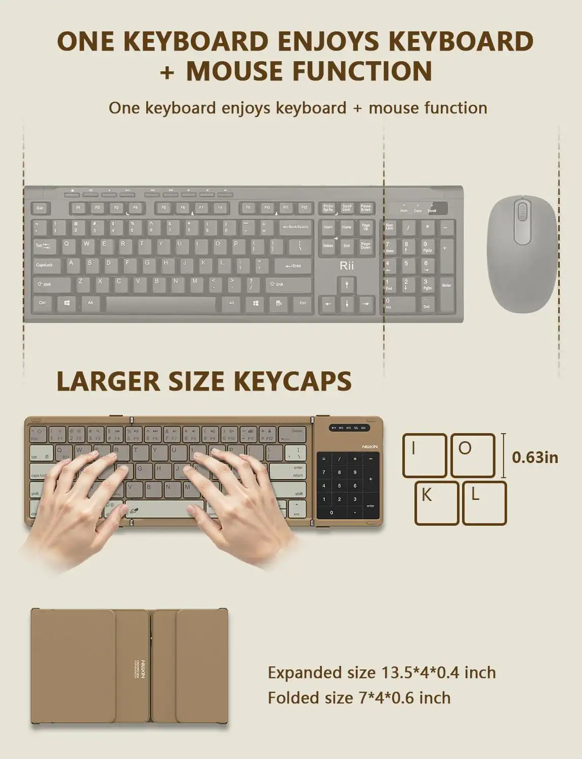 Bàn phím gấp gọn Nillkin Portable Cube Pocket Keyboard 64 phím