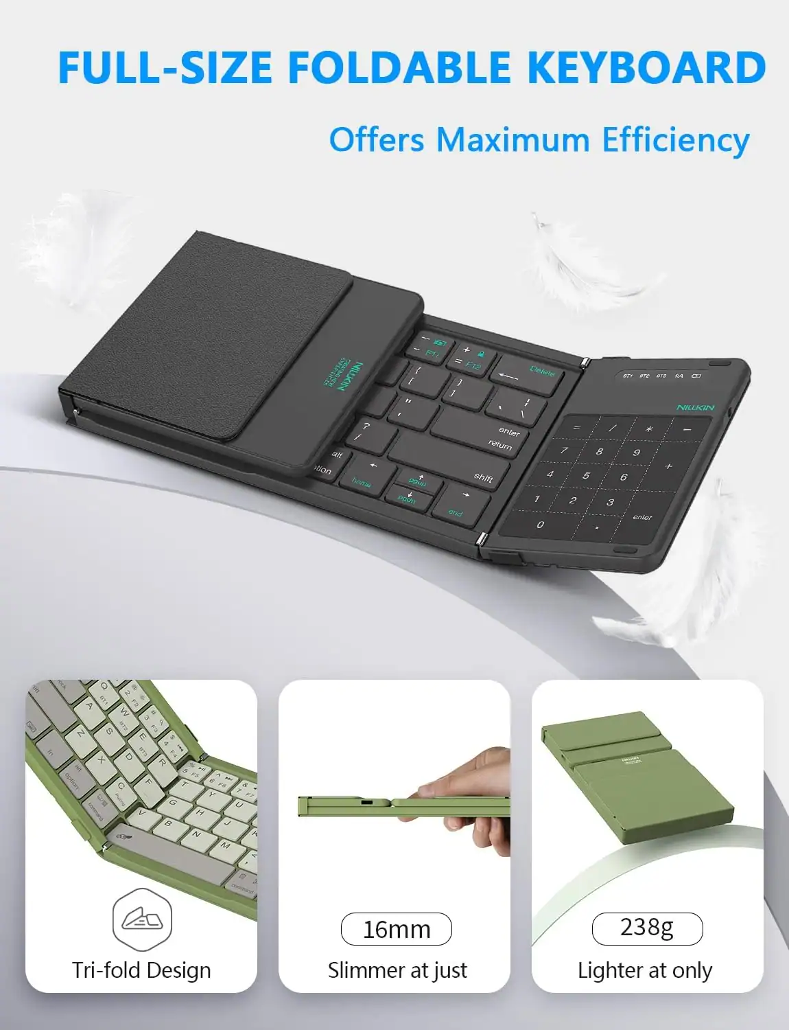Bàn phím gấp gọn Nillkin Portable Cube Pocket Keyboard 64 phím