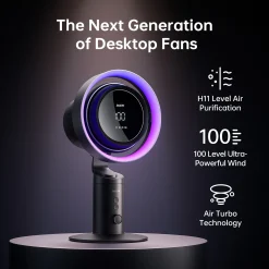 Quạt Để Bàn lọc không khí Jisulife Pro3 Pin 10.000mAh, hoạt động 9 giờ