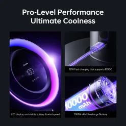 Quạt Để Bàn lọc không khí Jisulife Pro3 Pin 10.000mAh, hoạt động 9 giờ