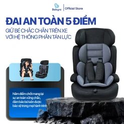 Ghế ô tô cho bé BABYRO WING (G301I00) – dành cho bé từ 3 đến 12 tuổi, bảo hành 9 năm