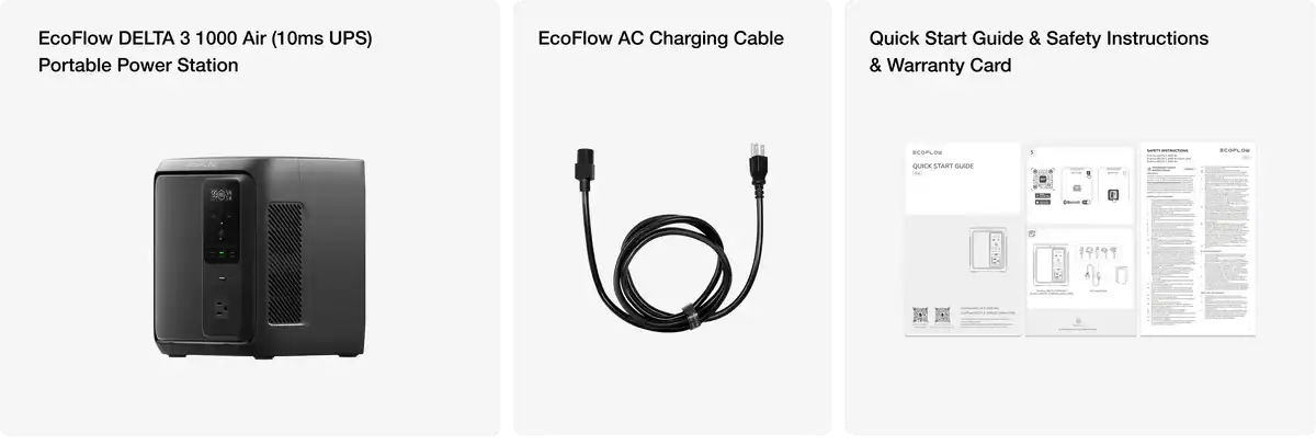 Trạm điện di động EcoFlow DELTA 3 Air 1000 (UPS 10ms)