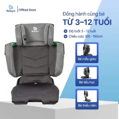 Ghế trẻ em trên ô tô Babyro I-trek gấp gọn ( isofix, cho trẻ 3-12 tuổi ) Bảo hành 9 năm