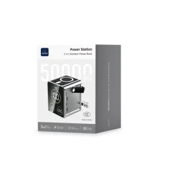 Trạm sạc dự phòng WiWU PS300 50000mAh PD 100W và sạc không dây 15W