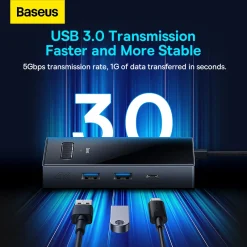 Hub Mở Rộng Kết Nối Đa Năng Baseus PioneerJoy 8 in 1 ( kết nối 4 màn hình HDMI, DP , VGA)
