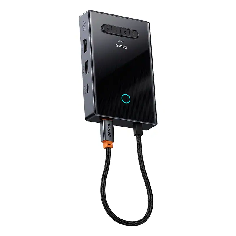 Hub Mở Rộng Kết Nối Đa Năng Baseus PioneerJoy 8 in 1 ( kết nối 4 màn hình HDMI, DP , VGA)