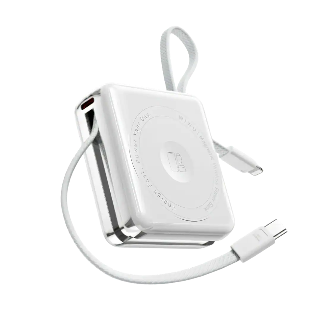 Pin dự phòng WiWU Mag Plus XF17 3 in 1 ( 10.000mAh | 20W | Sạc đồng hồ | Tai nghe | Từ Tính | Chuẩn CCC)