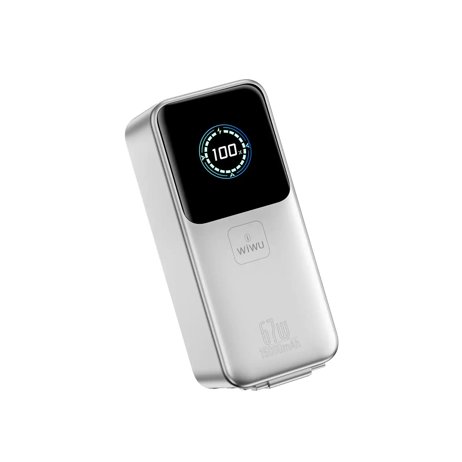 Pin dự phòng WIWU Power Mega PM501 tích hợp chân sạc 3 in 1 ( 15000mAh | 67W | Cáp C | Chuẩn CCC)