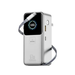 Pin dự phòng WIWU Power Mega PM501 tích hợp chân sạc  3 in 1 ( 15000mAh | 67W | Cáp C | Chuẩn CCC)