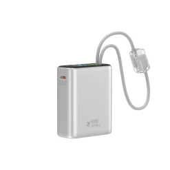 Pin dự phòng WIWU POWER PLUS T203ALF ( 10.000mAh | 22.5W | Tích hợp cáp C+ L | Chứng nhận CCC )