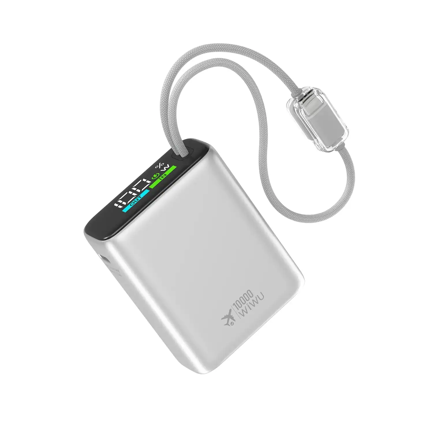 Pin dự phòng WIWU POWER PLUS T203ALF ( 10.000mAh | 22.5W | Tích hợp cáp C+ L | Chứng nhận CCC )