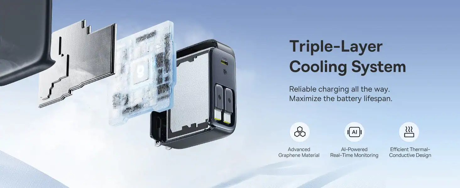 Thiết kế gọn và theo dõi nhiệt độ trên Baseus EnerCore CJ21