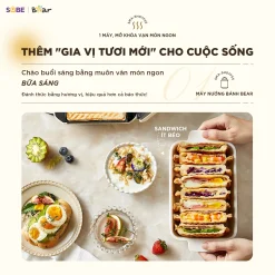 Máy nướng bánh 2 khay Bear SMA-5H07F55 ( 18 tháng BH)