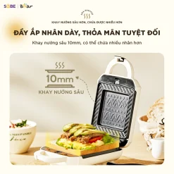 Máy nướng bánh 2 khay Bear SMA-5H07F55 ( 18 tháng BH)
