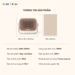 Máy sưởi Bear DNQ-E04Q1 (Bản Quốc Tế)
