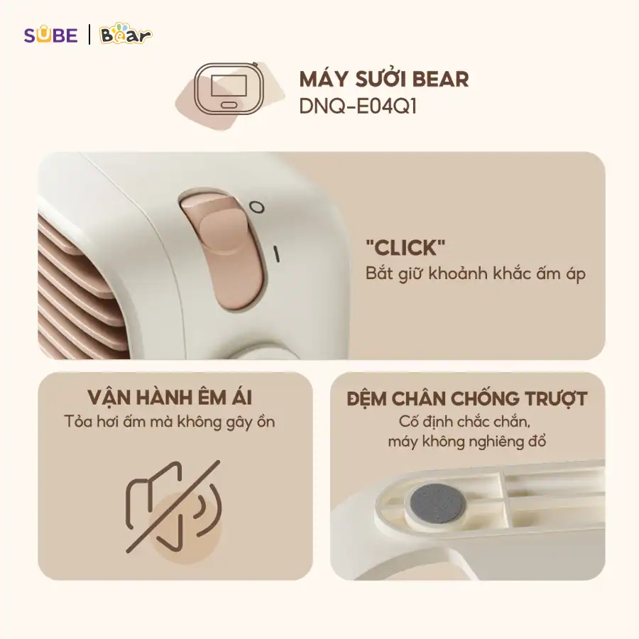 Máy sưởi Bear DNQ-E04Q1 (Bản Quốc Tế)