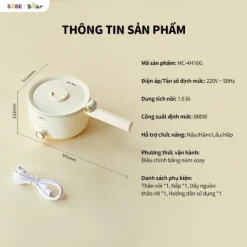 Nồi điện đa năng Bear MC-4H16H ( 12 tháng BH)