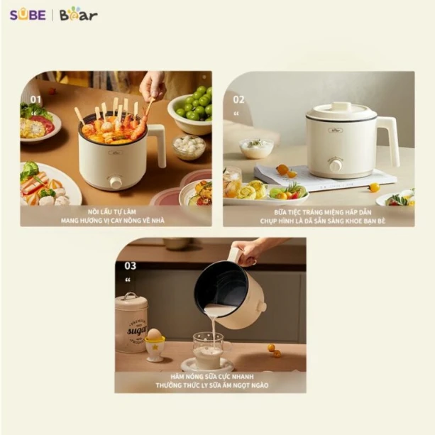 Nồi điện đa năng Bear MC-4H16H ( 12 tháng BH)
