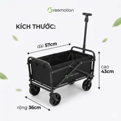 Xe kéo gấp gọn đa năng mini hãng Greemotion ( Đức ), để cốp xe hơi, đi dã ngoại, camping, du lịch