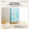 Tủ sấy quần áo Bear PCD-4H12G 400L gấp gọn, thiết kế đứng màu xanh