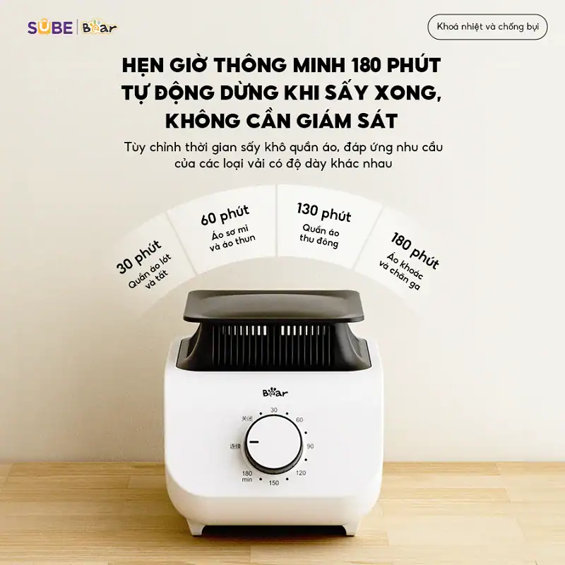 Tủ sấy quần áo gấp gọn Bear PCD-4H12G 400L, khung thép