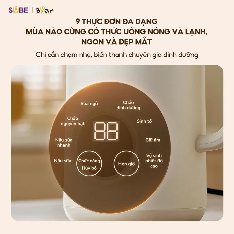 Máy làm sữa hạt Bear 1L SB-SH09Q – 9 chức năng, bảo hành 18 tháng