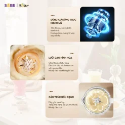 Máy làm sữa hạt Bear 1L SB-SH09Q – 9 chức năng, bảo hành 18 tháng