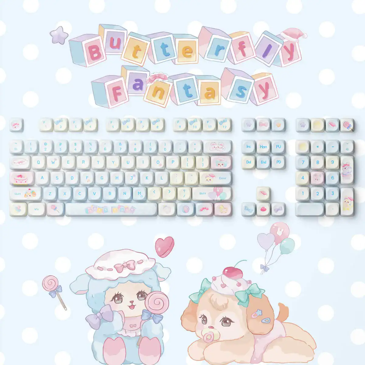 Bộ keycap AKKO Butterfly Fantasy – hình 2