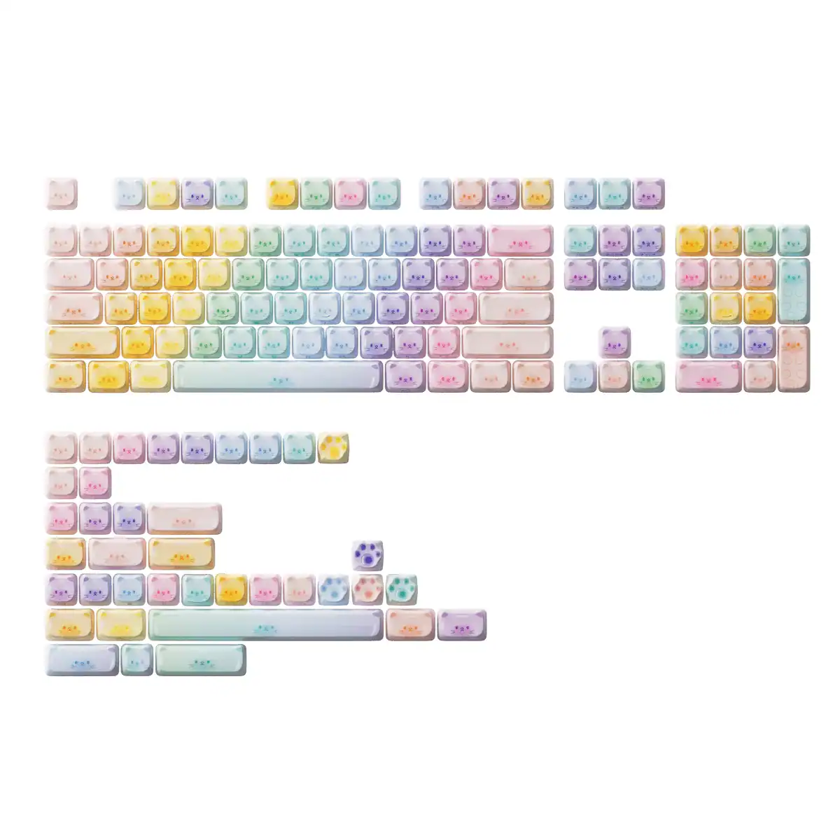 Bộ keycap AKKO Colorful Cats 142 phím