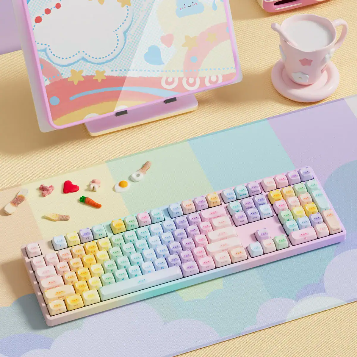 Bộ keycap AKKO Colorful Cats 142 phím – hình 3