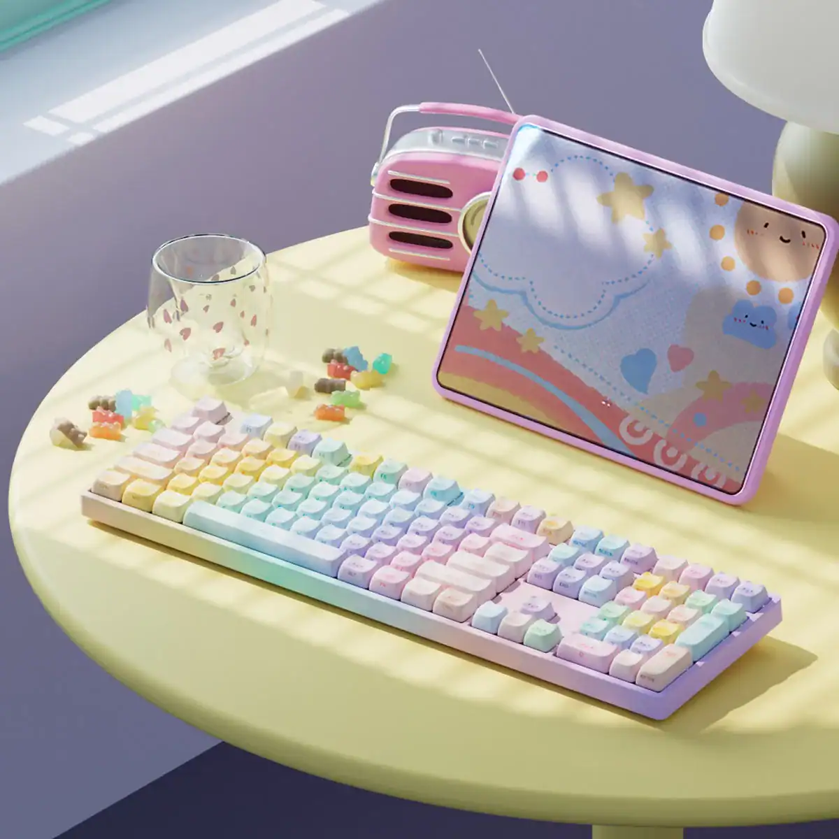 Bộ keycap AKKO Colorful Cats 142 phím (MAO / PBT 5 mặt Dye-sub) - Ảnh 4