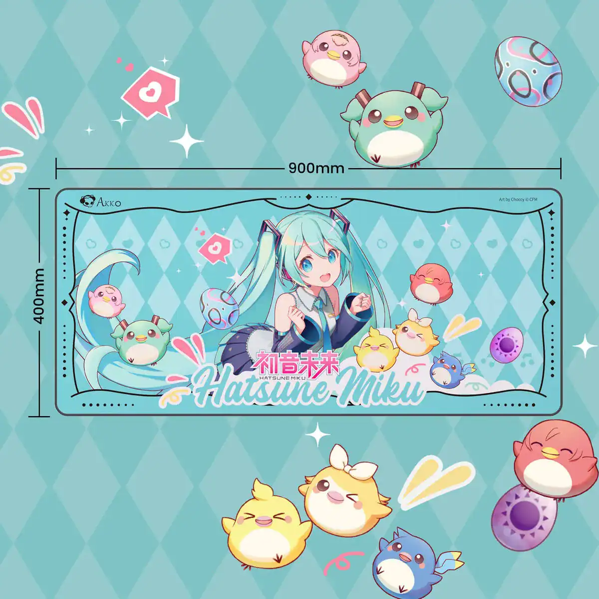 Lót chuột AKKO Hatsune Miku Mousepad – hình 2