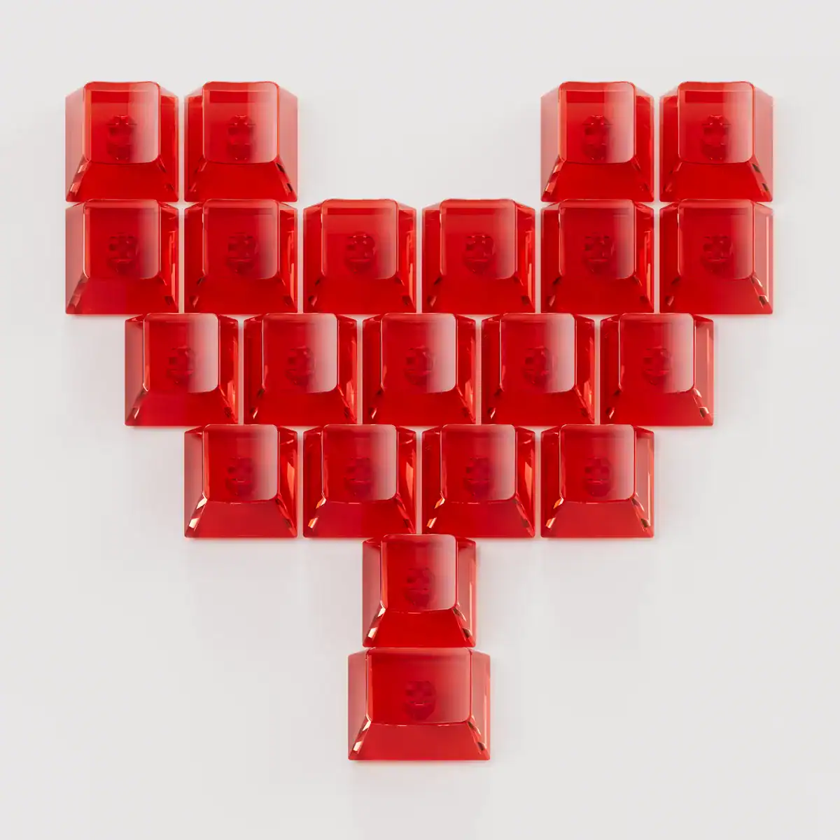 Bộ keycap Veekos Love Keycaps (Tím / Đỏ – Cherry profile) - Ảnh 4