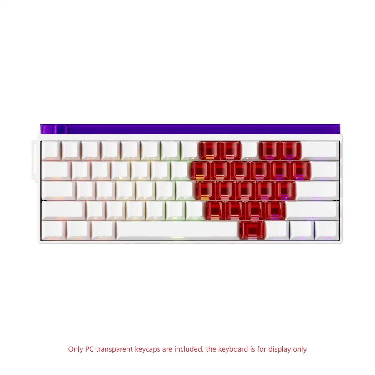 Bộ keycap Veekos Love Keycaps (Tím / Đỏ – Cherry profile) - Ảnh 6