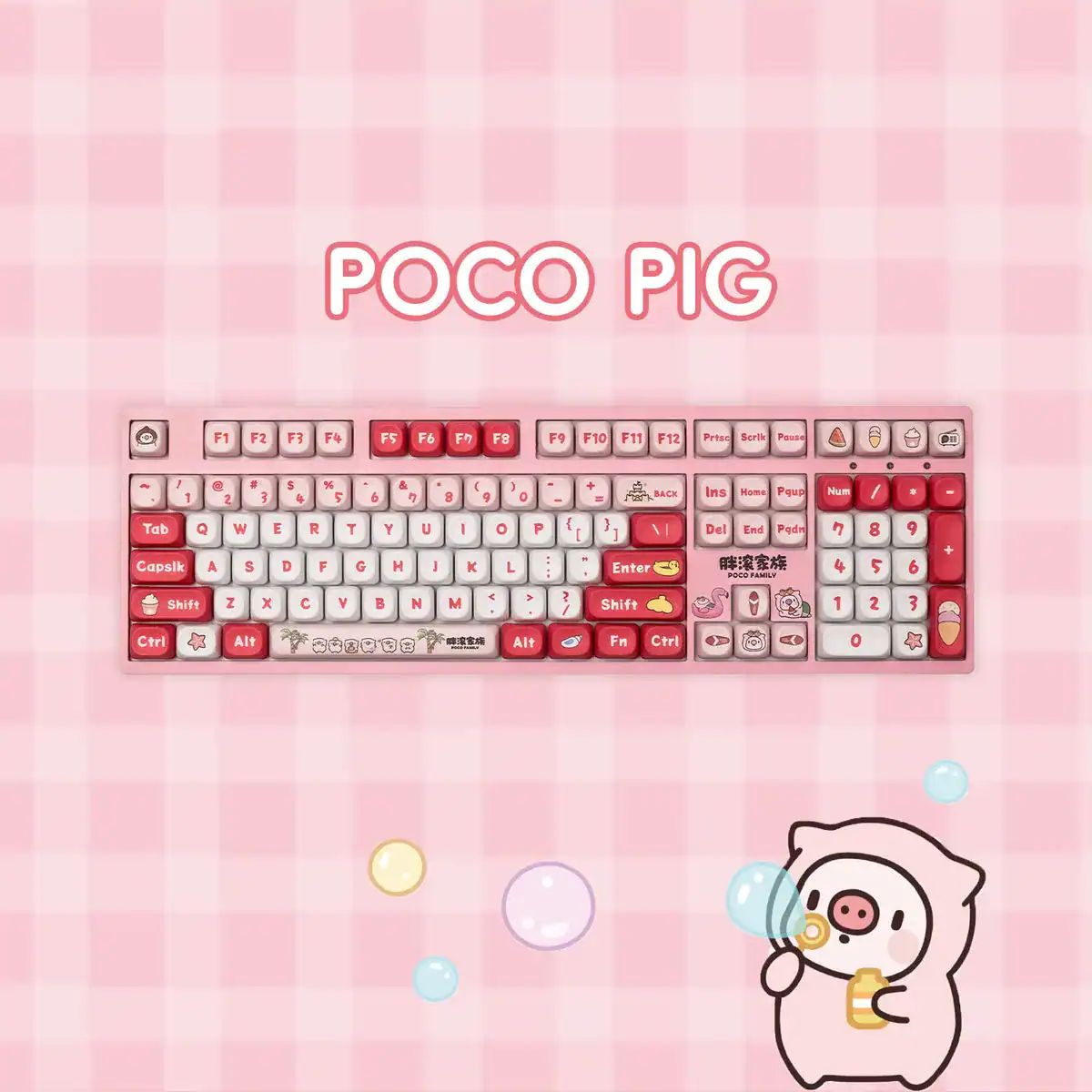Bàn phím cơ không dây AKKO 3108RF V3 POCO (Duck / Piggy / Lamb) - Ảnh 6