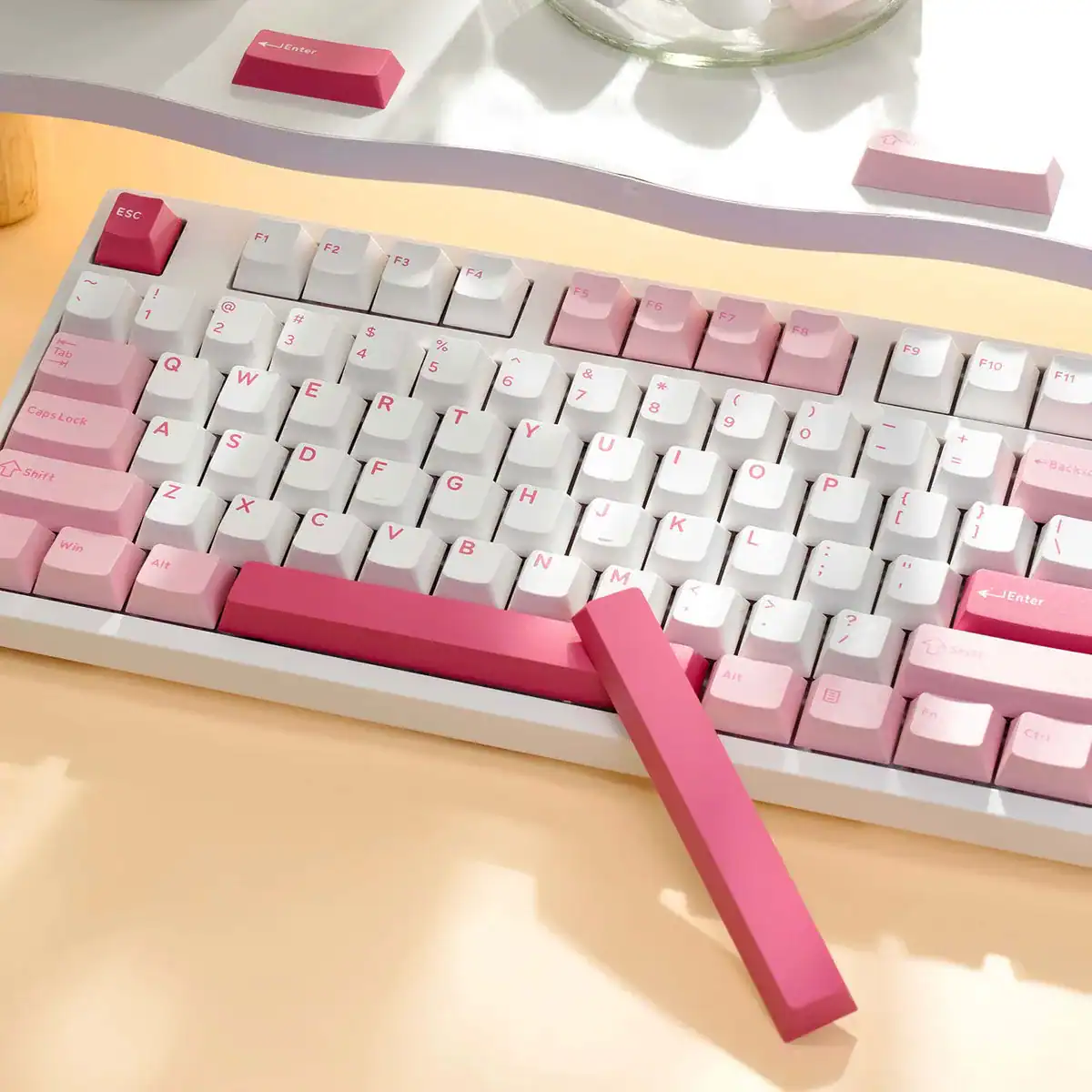 Bàn phím cơ không dây AKKO 3108RF V3 (Fullsize / 2.4GHz / Frost Pink switch) - Ảnh 12